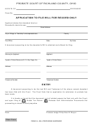 Application To File Will For Record Only