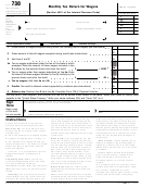 Fillable Form 730 - Monthly Tax Return For Wagers Printable pdf