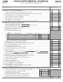 Form 39r - Idaho Supplemental Schedule For Form 40 - 2016
