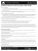 Graduate Resume And Curriculum Vitae Guide