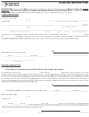 Form Mv-2001 - Claim And Release Form