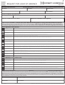 Fillable Form 36609 - Request For Leave Of Absence Printable pdf
