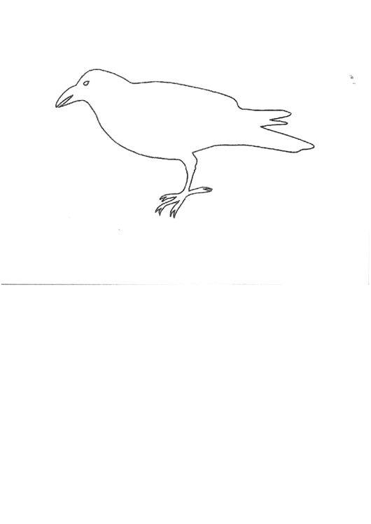 Bird Template - Crow Printable pdf