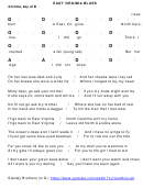 East Virginia Blues Chord Chart - 4/4 Time, Key Of D