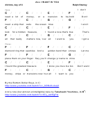 Ralph Stanley - All I Want Is You Chord Chart
