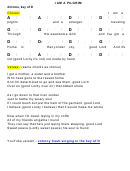 I Am A Pilgrim Chord Chart - 4/4 Time, Key Of D