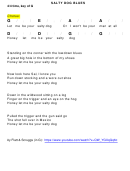 Salty Dog Blues Chord Chart - 4/4 Time, Key Of G