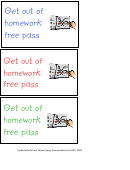 Get Out Of Homework Free Pass Template