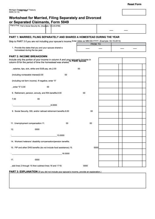 fillable-5049-2013-worksheet-for-married-filing-separately-claimants-printable-pdf-download