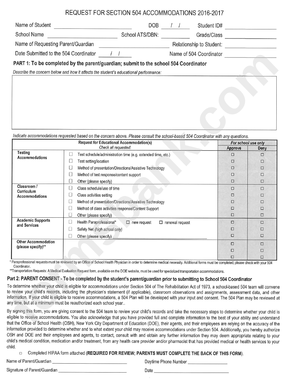 Oca Official Form 960 Authorization For Release Of Health Information