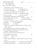 Ludwig Van Beethoven Test Printable pdf