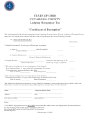 Certificate Of Exemption