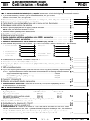 California Form P (540) - Alternative Minimum Tax And Credit Limitations - Residents - 2016
