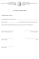 Research And Development Department, Request For Research, Teachers Consent Form