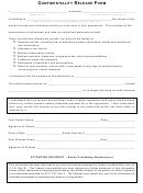 Confidentiality Release Form
