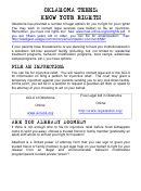 Limited Power Of Attorney Form - Oklahoma Printable pdf