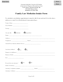 Family Law Mediation Intake Form