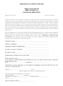 Application For Certificate Of Payment Form