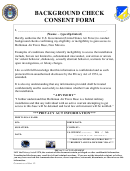 Background Check Consent Form