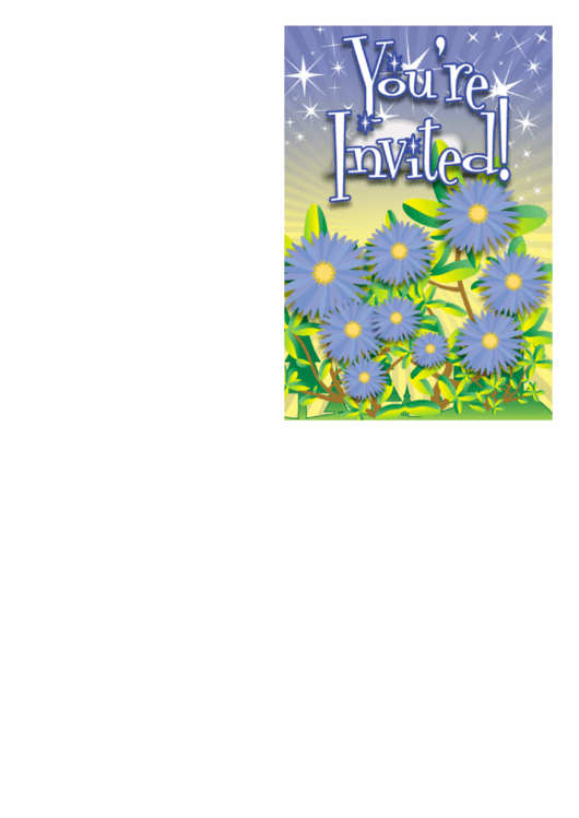 Flower Invitation Template Printable pdf