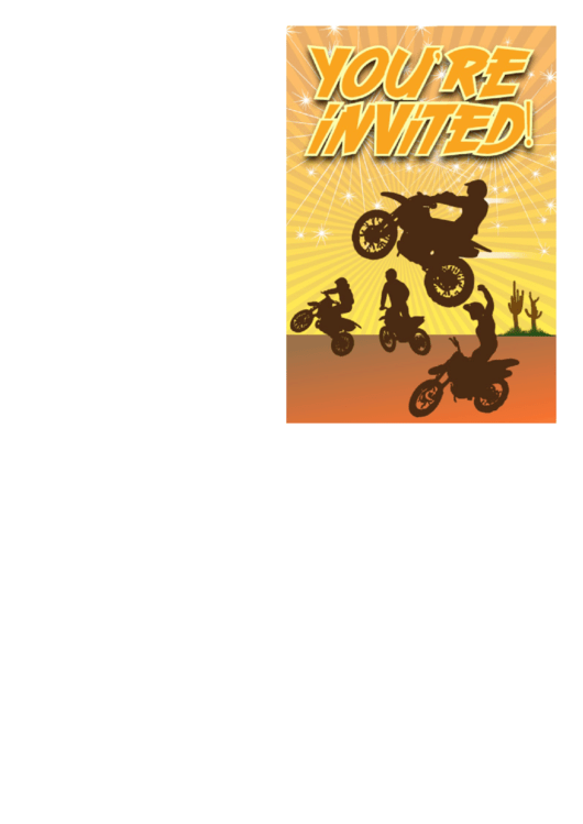 Motorbike Invitation Template Printable pdf