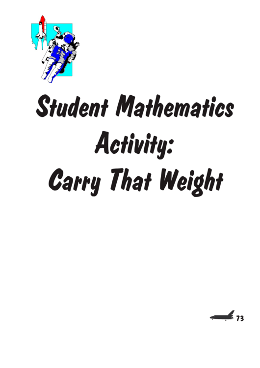 Carry That Weight Worksheet Printable pdf