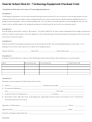 Granite School District - Technology Equipment Checkout Form