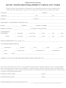 Olathe District Schools Music Instrument/equipment Check-out Form