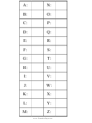 Chinese Alphabet Chart