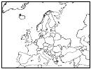 Europe Map Template