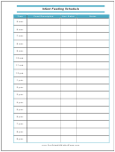 Infant Feeding Schedule Template