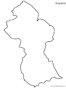 Guyana Map Template