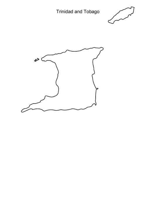 Trinidad And Tobago Map Template Printable pdf