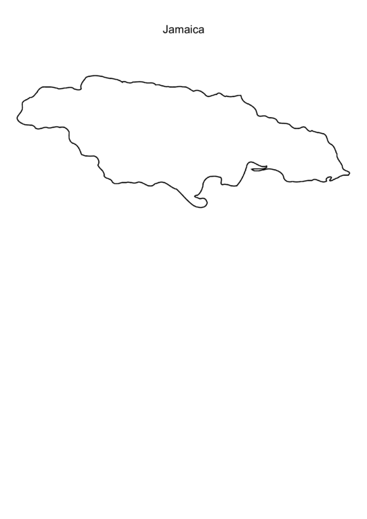Jamaica Map Template Printable pdf