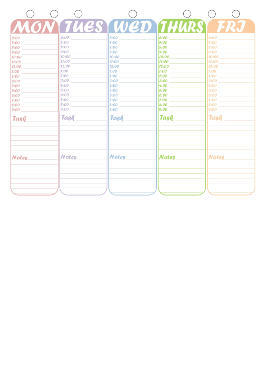 Cute Planner Template Printable pdf