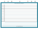 Daily Business Planner Template - Blue Border