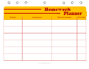 Homework Planner Template