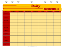 Daily Schedule Planner Template - Yellow