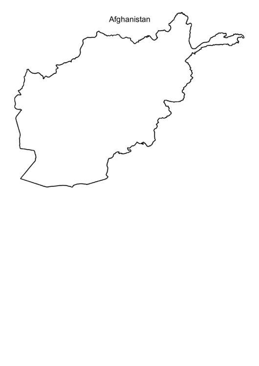 Afghanistan Map Template Printable pdf