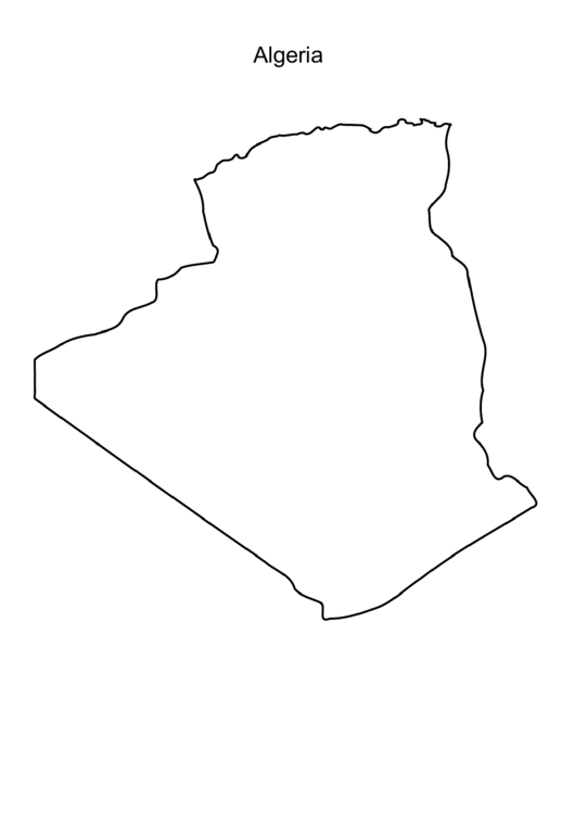 Algeria Map Template Printable pdf