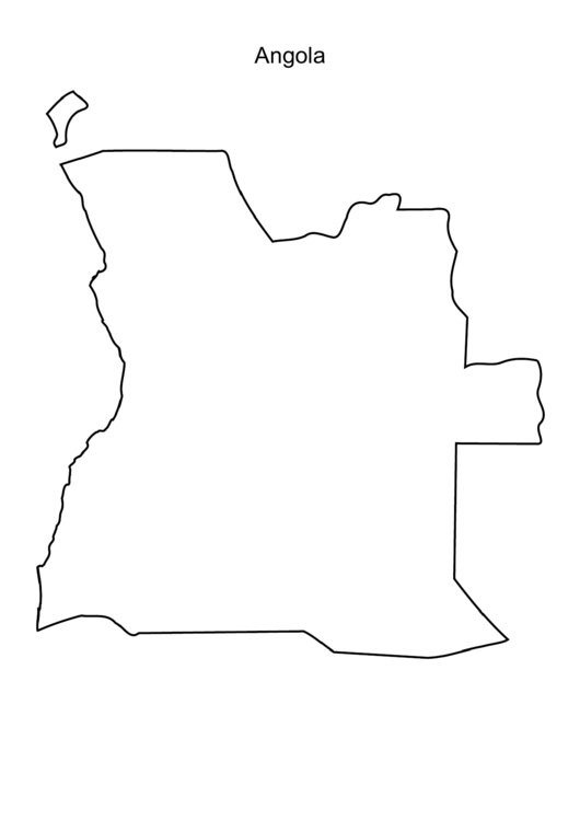 Angola Map Template Printable pdf