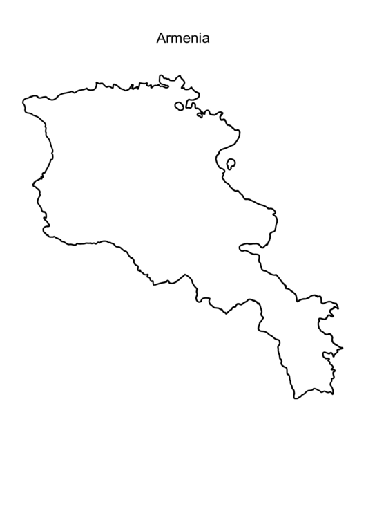 Armenia Map Template Printable pdf