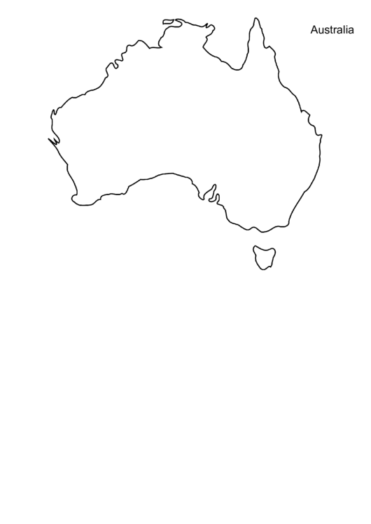 Australia Map Template Printable pdf