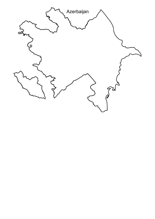 Azerbaijan Map Template Printable pdf