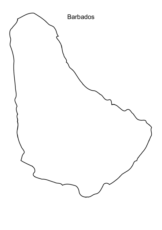 Barbados Map Template Printable pdf