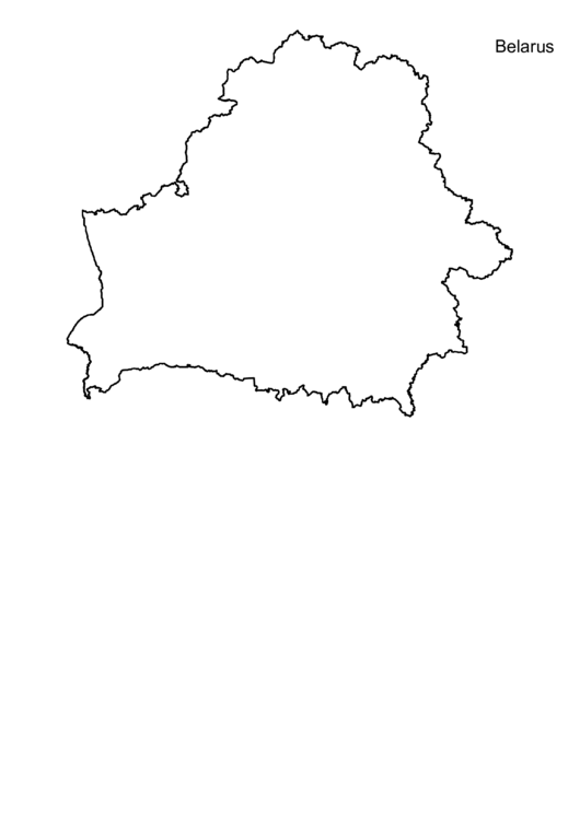 Belarus Map Template Printable pdf