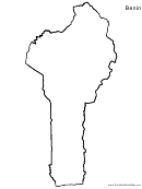 Benin Map Template