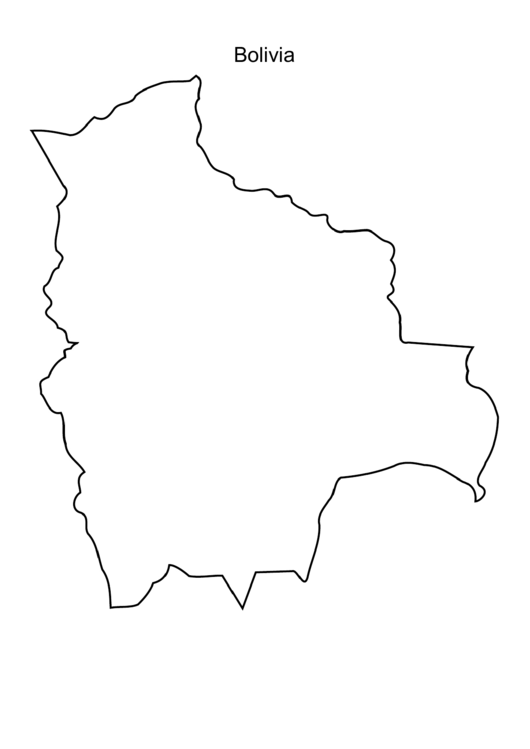 Bolivia Map Template Printable pdf