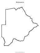Botswana Map Template