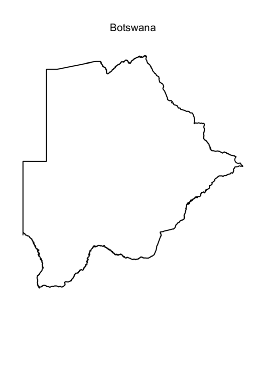 Botswana Map Template Printable pdf